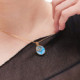 Astra gold-plated blue charm necklace cover