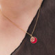 Astra gold-plated red charm necklace cover