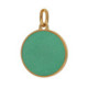 Astra gold-plated green charm necklace image