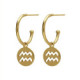 Astra gold-plated Aquarius earrings image