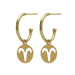 Astra gold-plated Aries earrings