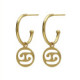 Astra gold-plated Cancer earrings image