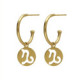 Astra gold-plated Capricorn earrings image