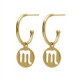 Astra gold-plated Scorpio earrings image