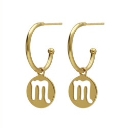 Astra gold-plated Scorpio earrings