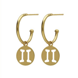 Astra gold-plated Gemini earrings
