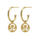 Astra gold-plated Leo earrings image