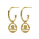 Astra gold-plated Libra earrings image