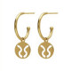 Astra gold-plated Taurus earrings image