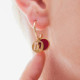 Astra gold-plated red charm earrings cover