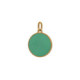 Astra gold-plated green charm earrings image