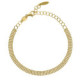 Empire gold-plated spheres flat mesh chain anklet image