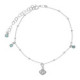Ocean sterling silver anklet with blue in shell shape image