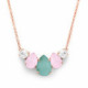 Celina tears mint green necklace in rose gold plating in gold plating image