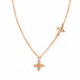 Vega flower crystal necklace in rose gold plating in gold plating image