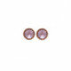 Basic light amethyst earrings in rose gold plating in gold plating image