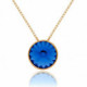 Basic sapphire necklace in gold plating image
