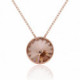 Basic vintage rose necklace in rose gold plating in gold plating image