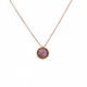 Basic light amethyst necklace in rose gold plating in gold plating image