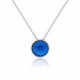 Basic sapphire necklace in silver image