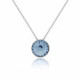 Basic light sapphire necklace in silver image