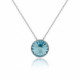 Basic aquamarine aquamarine necklace in silver image
