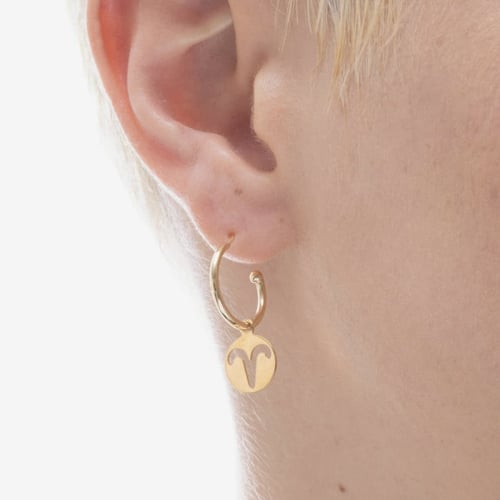 Astra gold-plated Aries earrings