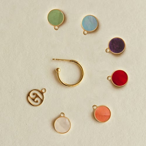 Astra gold-plated Cancer earrings