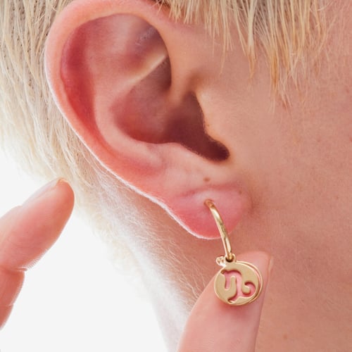 Astra gold-plated Capricorn earrings
