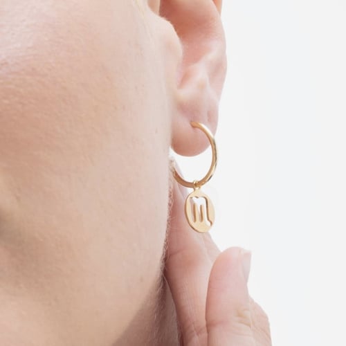 Astra gold-plated Scorpio earrings