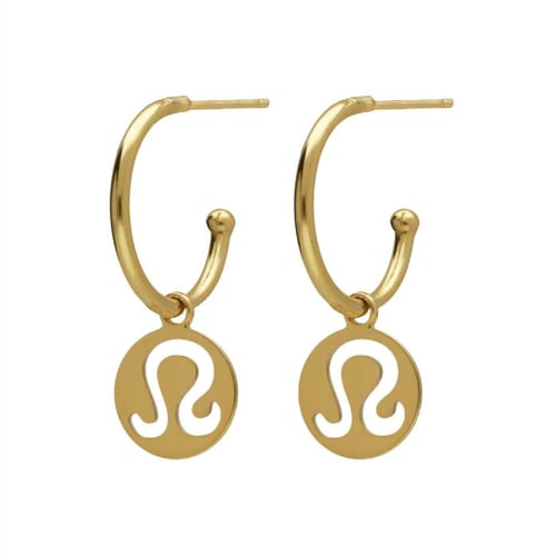 Astra gold-plated Leo earrings