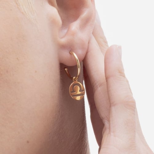Astra gold-plated Libra earrings