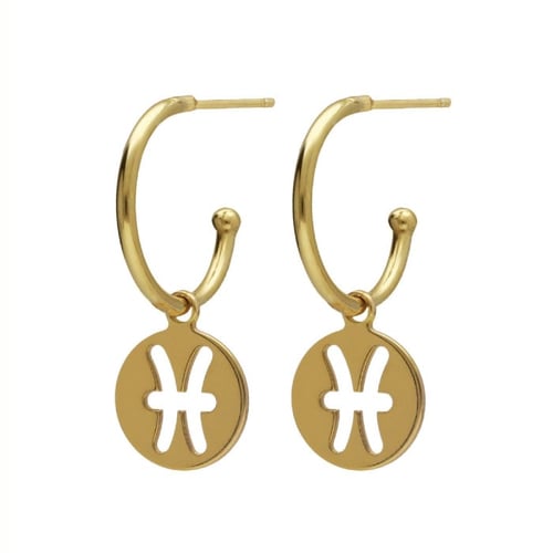Astra gold-plated Pisces earrings