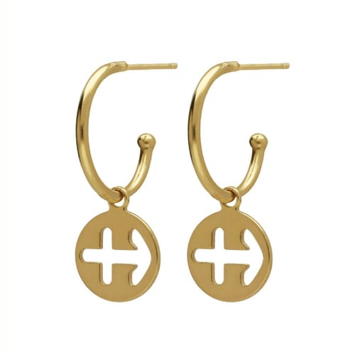 Astra gold-plated Sagittarius earrings