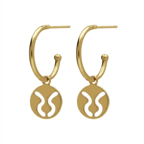 Astra gold-plated Taurus earrings