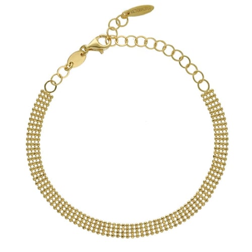 Empire gold-plated spheres flat mesh chain anklet
