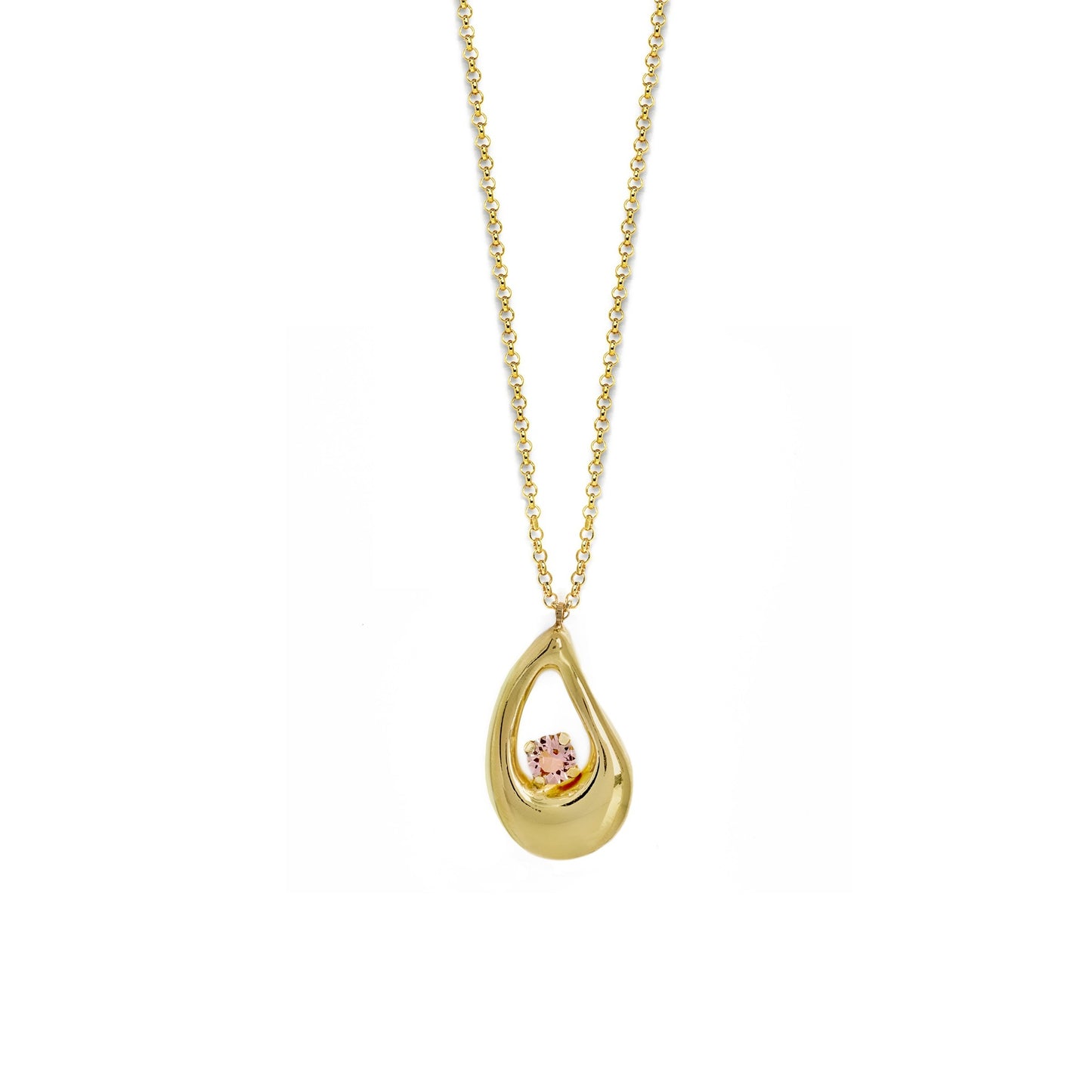 Gold plated Sterling Silver Short necklace crystal from Sunset