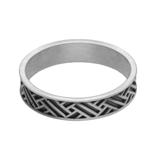 Rhodium Plated Sterling Silver Ring from Ares