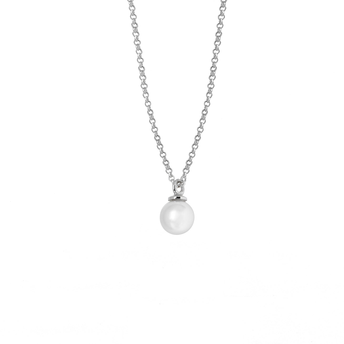 Sterling Silver Short necklace pearl from Je T´Aime