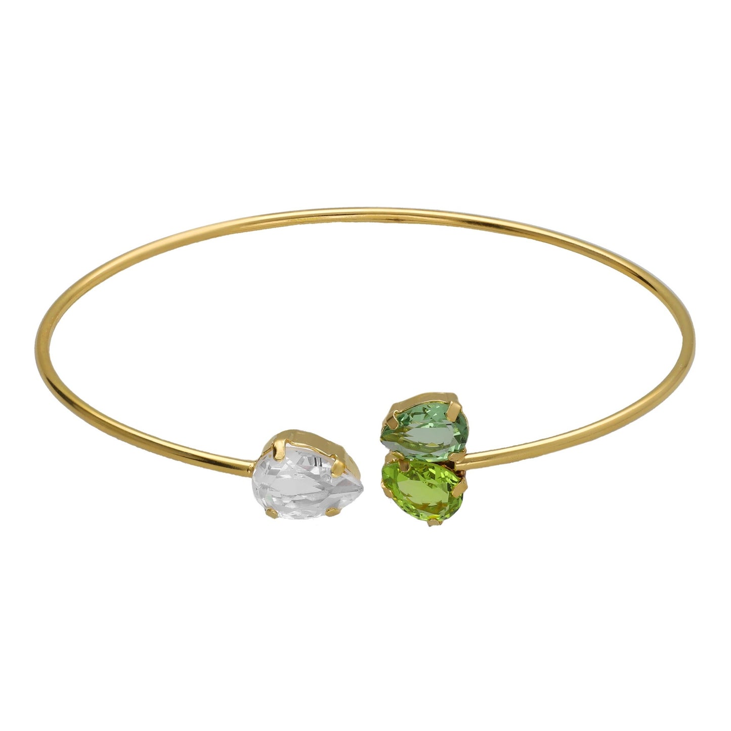 Gold plated Sterling Silver Bracelet drop crystal from Glory