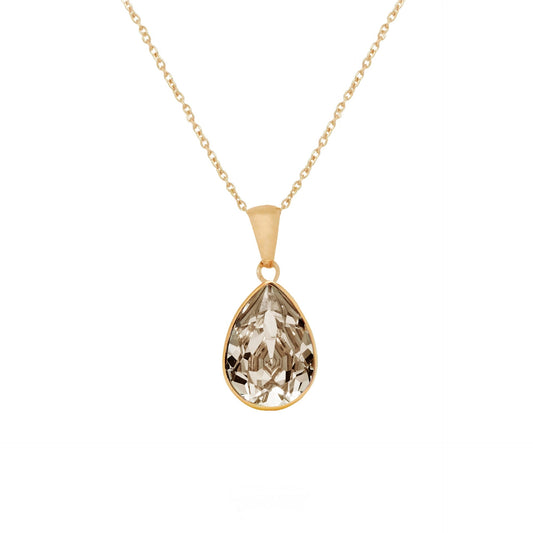 Gold plated Sterling Silver Short necklace drop crystal from Essential