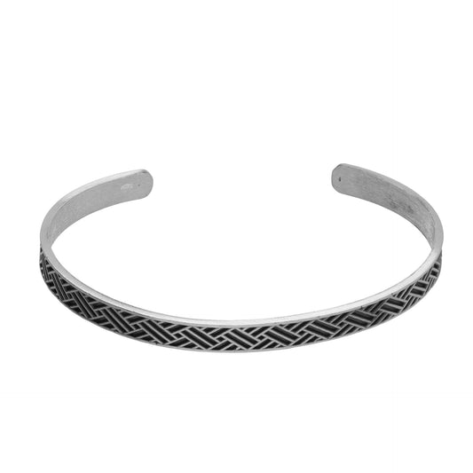 Brazalete en Plata baño rodio de Ares