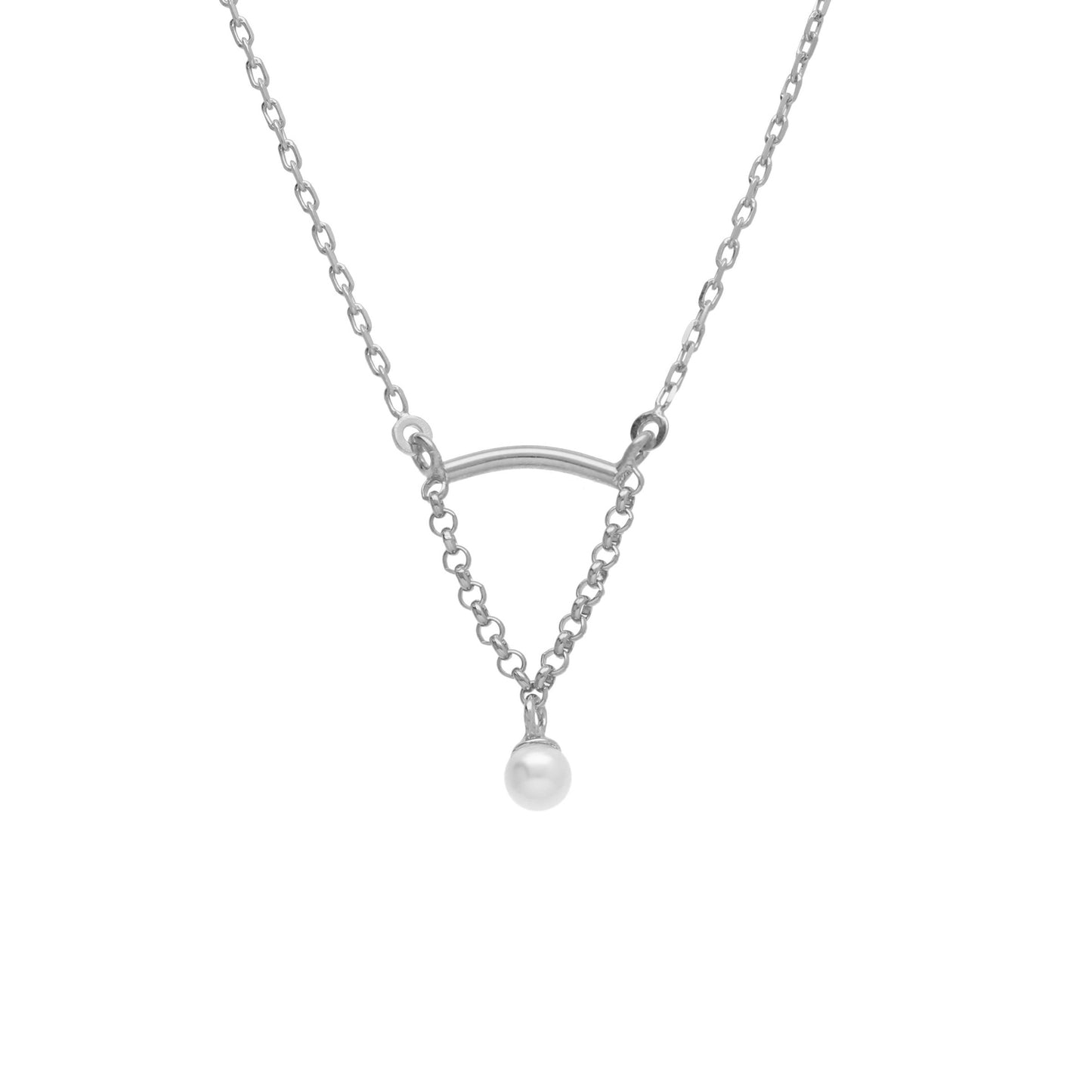 Sterling Silver Short necklace pearl from Milan