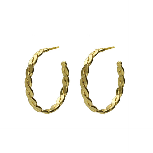 Sterling Silver Hoop earrings braided from Fluency