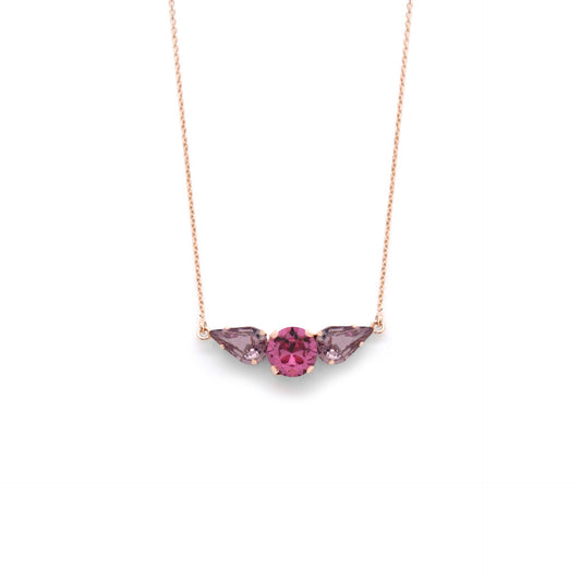 Rose Gold plated Sterling Silver Short necklace crystal from Drop