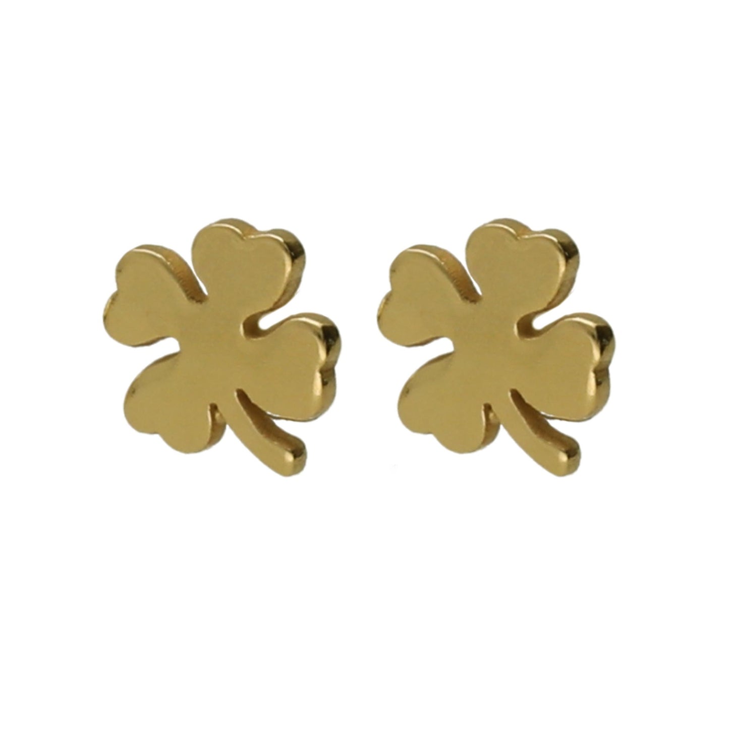 Gold plated Sterling Silver Stud earrings clover from Bliss