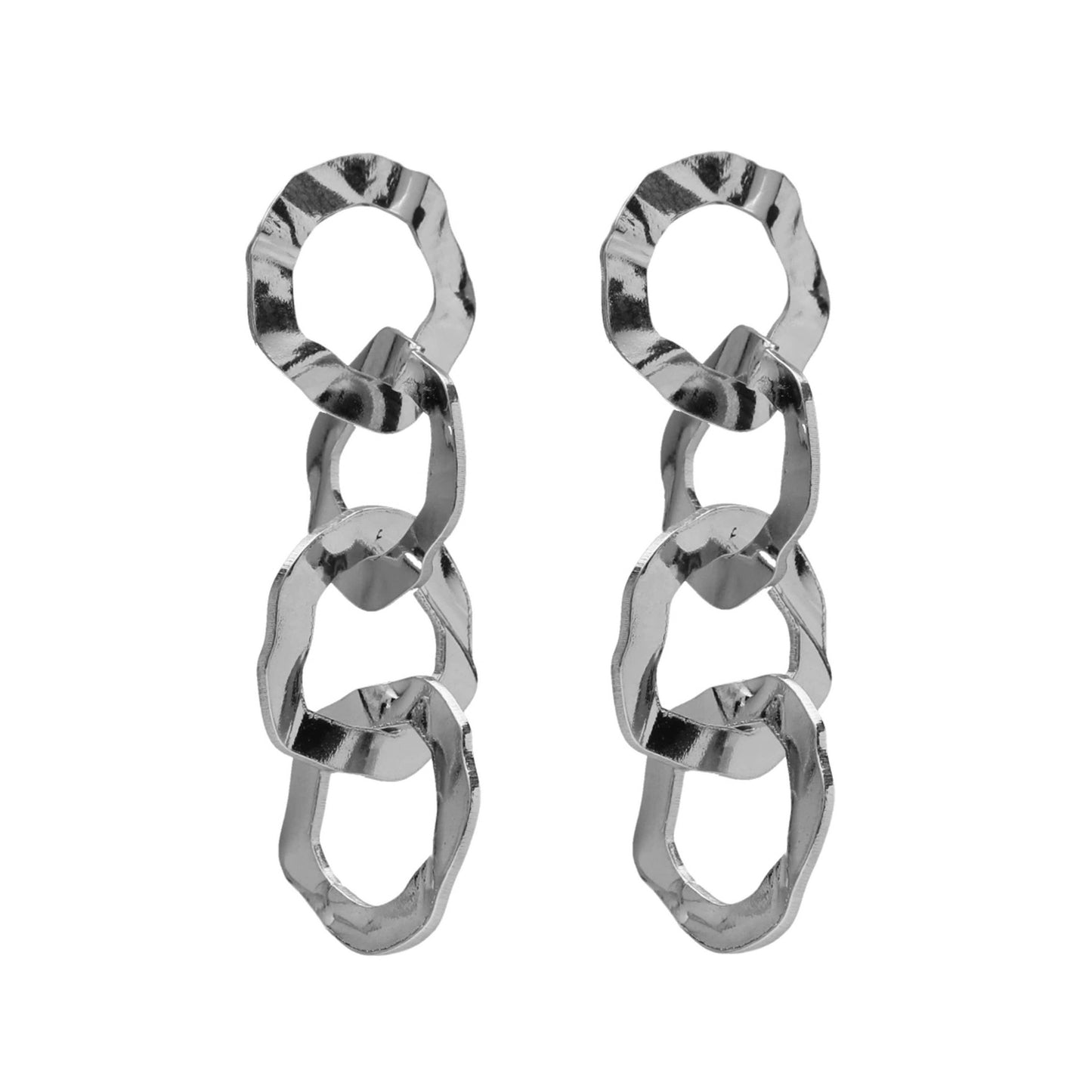 Sterling Silver Long earrings circle from Essence