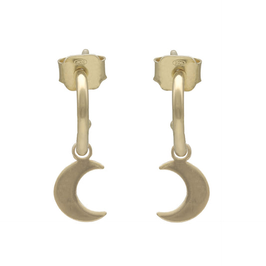 Sterling Silver Hoop earrings moon