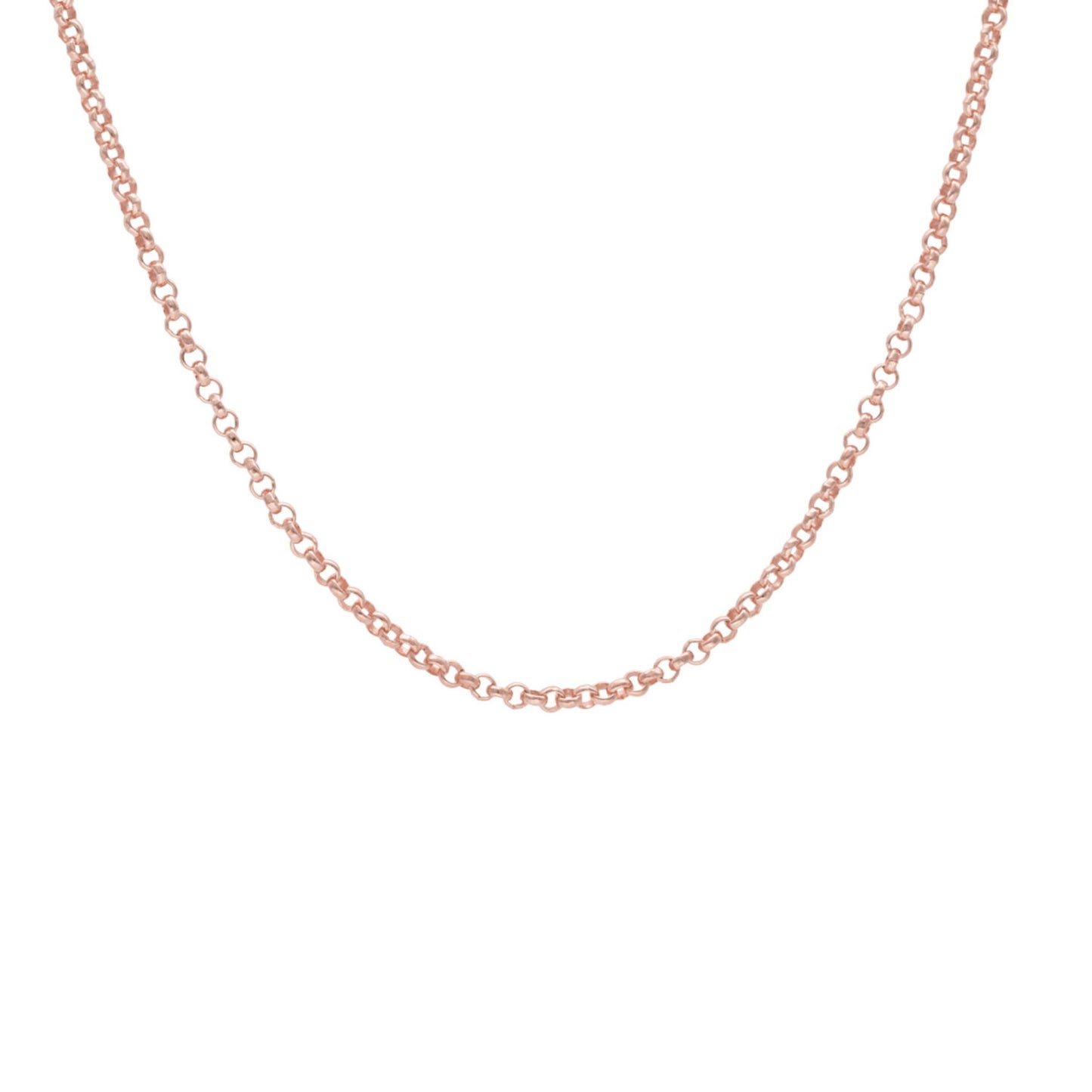 Rose Gold plated Sterling Silver Rolo Chain