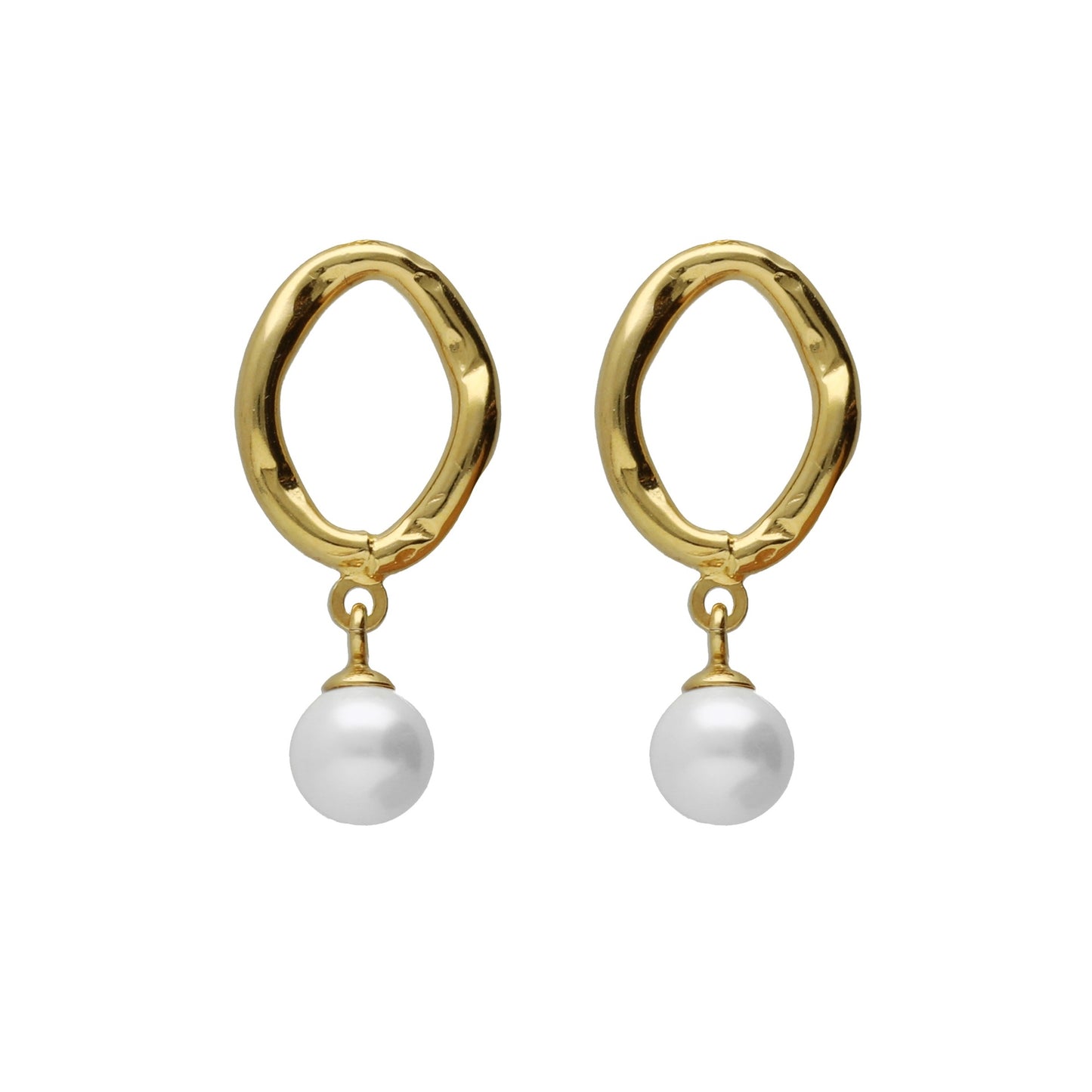 Sterling Silver Long earrings pearl from Radiance